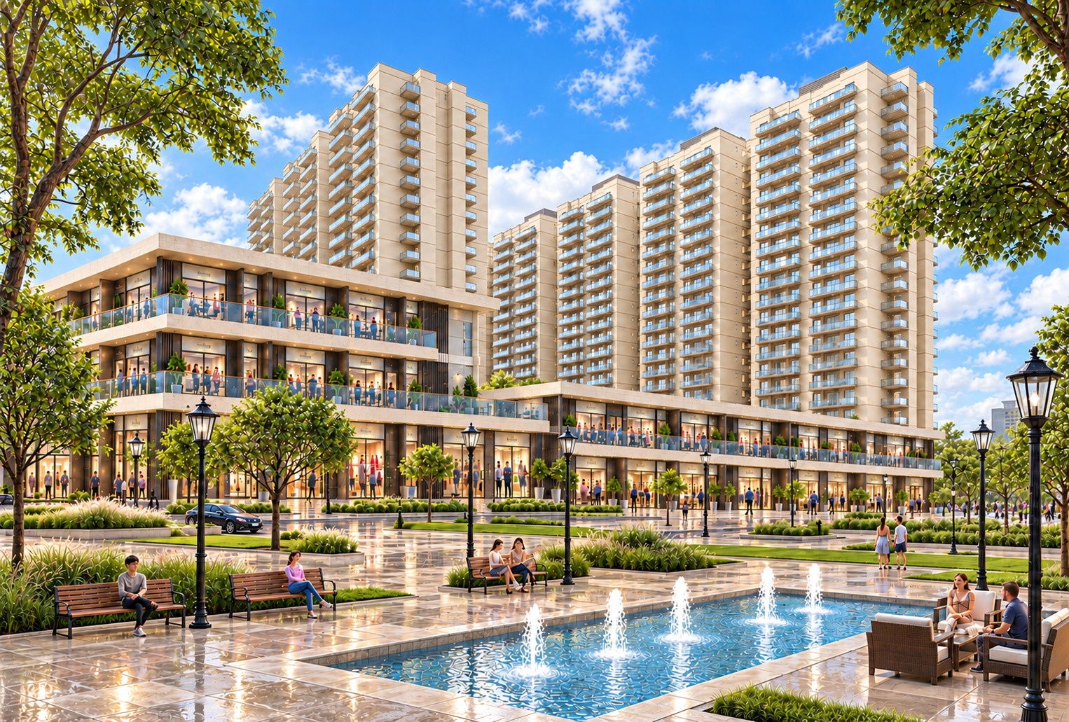 Double Heights commercial shop project information for Sector 97 Faridabad